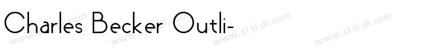 Charles Becker Outli字体转换